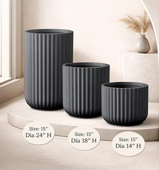 Flute Cylinder Planter